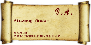 Viszmeg Andor névjegykártya